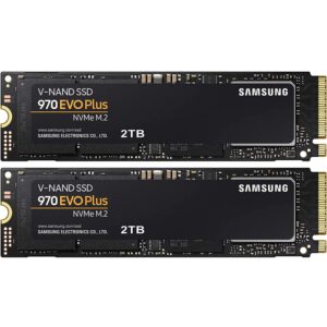 samsung mz-v7s2t0b/am 970 evo plus nvme m.2 ssd 2tb 2 pack