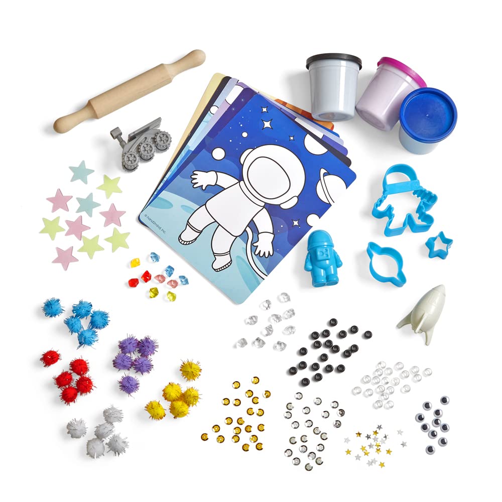 hand2mind Wonders of Space Sensory Activity Kit, Loose Parts Play Materials for Kids, Sensory Box, Montessori Sensory Bin with Lid, Space Toys, Fine Motor Toys, Play Therapy Toys, Arts and Crafts Kits