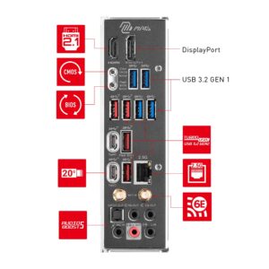 MSI MAG Z790 Tomahawk WiFi Motherboard ATX - Supports Intel Core 12/13th Gen Processors, LGA 1700, DDR5 Boost (7200+MHz/OC), 1 x PCIe 5.0 x16, 1 x PCIe 4.0 x16, 5 x M.2 Gen4, 2.5Gbps LAN, Wi-Fi 6E