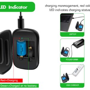 TOPUSSE Rechargeable 3.7v 14250 Battery with Charger, 4 Pack Lithium Ion 1/2 AA Size Batteries Can Replace 3.6 Volt LS 14250, ER14250, 3v CR14250 Battery for Laser