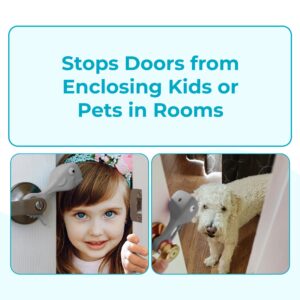 SAFESLAM Door Slam Preventer, Stays On Door Even When Closed, Protect Child Hands, Dog and Cat Tails. Doors Won’t Close Toddlers or Pets in Rooms, Kids and Adults Love Whale Pinch Guard (Grey)