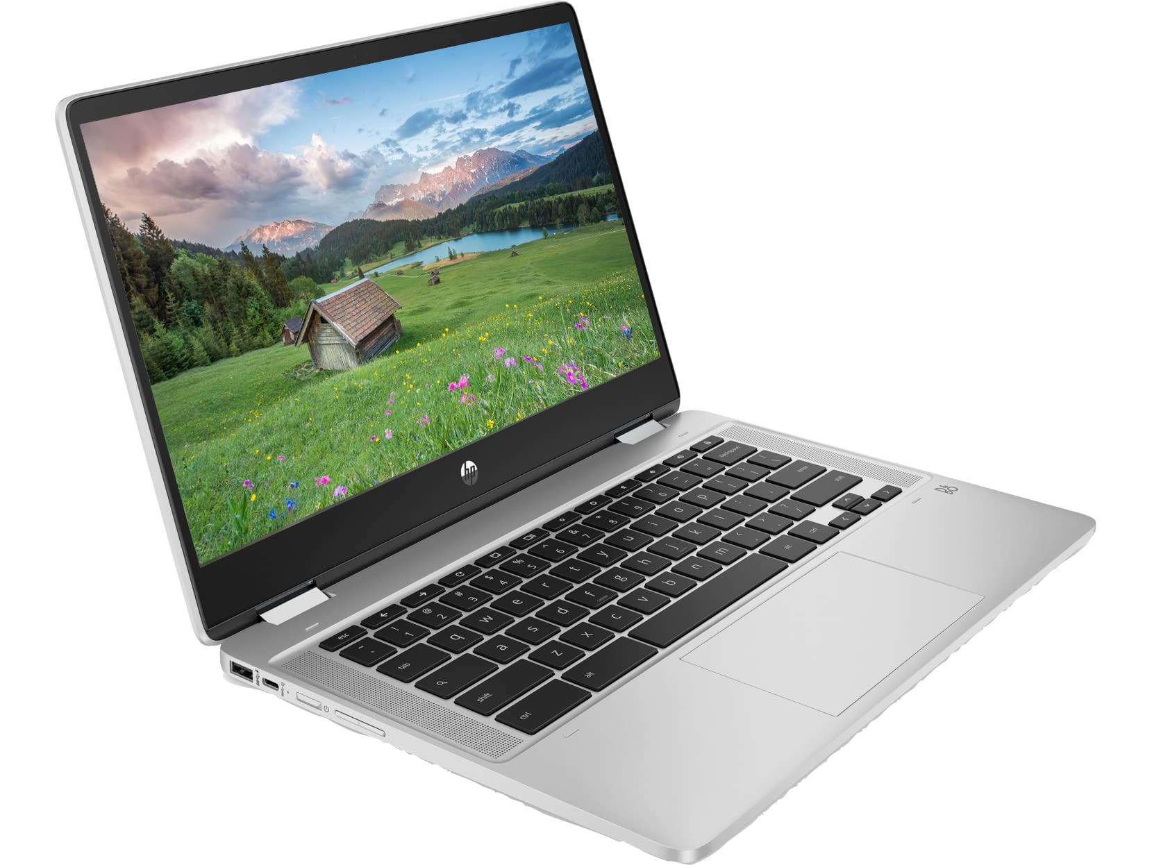 HP Newest Chromebook x360 2-in-1 Laptop, 14" HD Touchscreen, Intel Celeron N4500, 4GB LPDDR4x RAM, 32GB eMMC Flash Memory, Webcam, WiFi, Bluetooth, Chrome OS. Silver