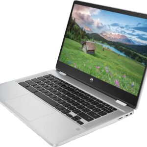 HP Newest Chromebook x360 2-in-1 Laptop, 14" HD Touchscreen, Intel Celeron N4500, 4GB LPDDR4x RAM, 32GB eMMC Flash Memory, Webcam, WiFi, Bluetooth, Chrome OS. Silver