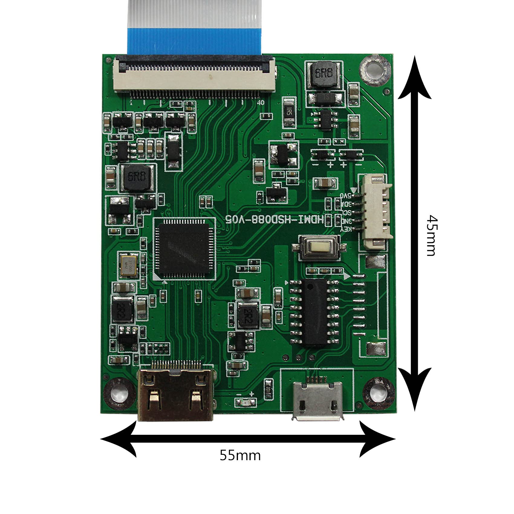 FanyiTek 8.8 inch HSD088IPW1 1920x480 600nit Strip Bar LCD Screen and HD-MI to MIPI Controller Driver Board