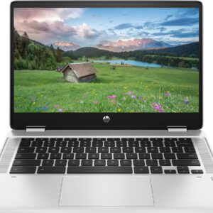 HP Newest Chromebook x360 2-in-1 Laptop, 14" HD Touchscreen, Intel Celeron N4500, 4GB LPDDR4x RAM, 32GB eMMC Flash Memory, Webcam, WiFi, Bluetooth, Chrome OS. Silver