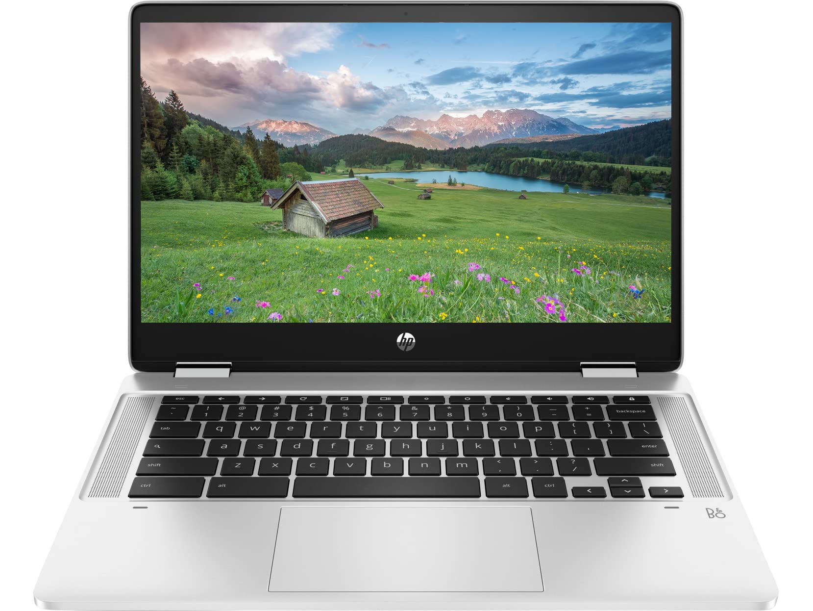 HP Newest Chromebook x360 2-in-1 Laptop, 14" HD Touchscreen, Intel Celeron N4500, 4GB LPDDR4x RAM, 32GB eMMC Flash Memory, Webcam, WiFi, Bluetooth, Chrome OS. Silver