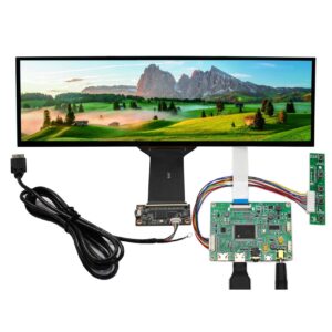 FanyiTek 12.6 inch NV126B5M-N41 1920x515 IPS Touchscreen Monitor and 2mini HD-MI Micro USB LCD Controller Board