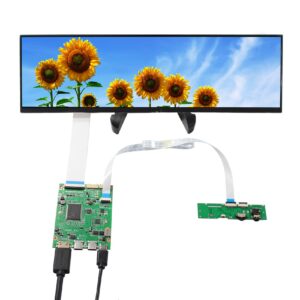 fanyitek 12.6 inch 12.6" nv126b5m-n41 1920x515 edp ips lcd screen with type c usb c mini hdmi controller board,for diy pc temperature case