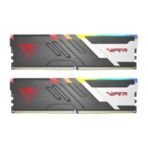 patriot memory viper venom rgb ddr5 32gb (2 x 16gb) 6000mhz udimm desktop gaming memory kit - pvvr532g600c36k