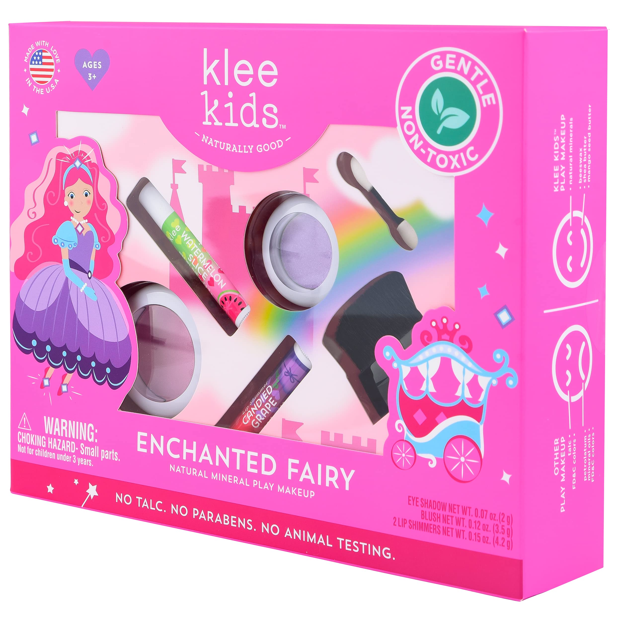 Klee Naturals Luna Star Naturals Klee Kids 4 PC Makeup Up Kits with Compacts (Enchanted Fairy)