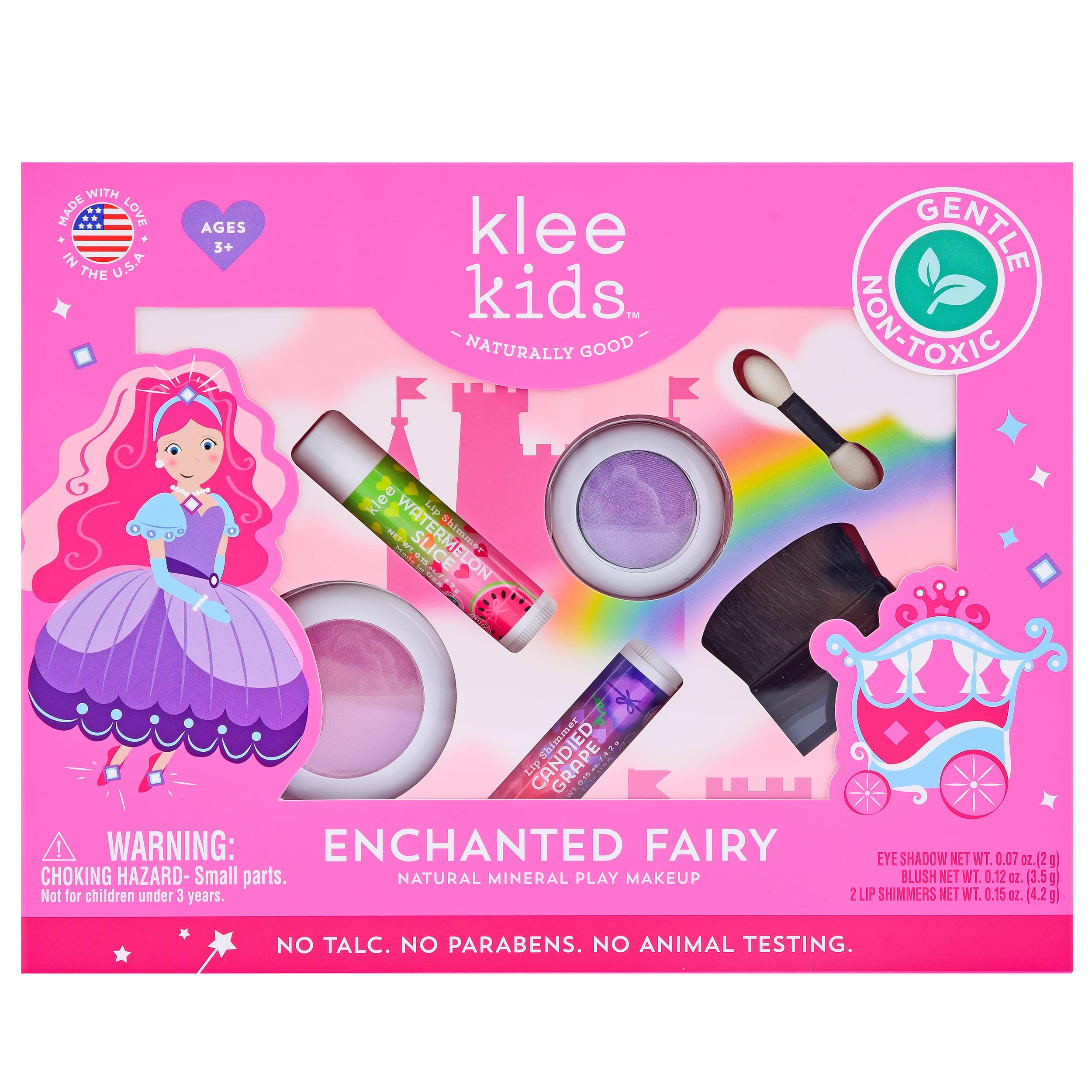 Klee Naturals Luna Star Naturals Klee Kids 4 PC Makeup Up Kits with Compacts (Enchanted Fairy)