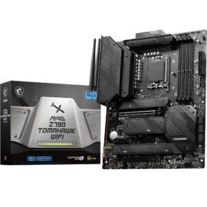 msi mag z790 tomahawk wifi motherboard atx - supports intel core 12/13th gen processors, lga 1700, ddr5 boost (7200+mhz/oc), 1 x pcie 5.0 x16, 1 x pcie 4.0 x16, 5 x m.2 gen4, 2.5gbps lan, wi-fi 6e