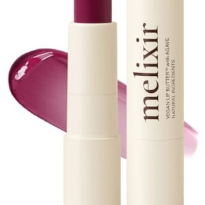 Melixir Vegan Lip Butter, Mothers Day Gifts, Wine Stain(Tinted) (+17 more colors) 0.13oz, Bee Free, Petrolatum Free, Deep Nourishing Plant-Based Vegan Chapstick