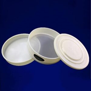 JINGERL Dia 20CM 5-400 Mesh 4-0.0385mm Aperture Lab Standard Nylon Test Sieve+Lid+Bottom PVC (Capacity : 60 mesh)