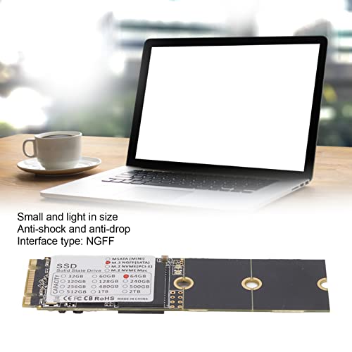 SSD, Universal Low Power M.2 AntiDrop Thin SSD for Laptop for Tablet PC