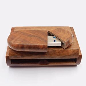 64GB Walnut USB Flash Drives PENDRIVE Thumb Drives U Disk Memory Sticks for Birthday Business Valentine's Day Present (USB 3.0)