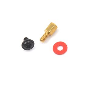 Wshao store 36pcs(12x Screw+12x Motherboard Riser +12x Washer) 6.5mm 6-32-M3 Computer Golden Motherboard Riser+Silver Screws + Red Washers (Color : 100PCS 3mm)