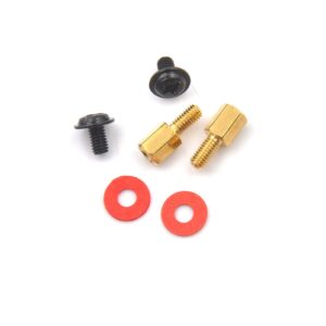 Wshao store 36pcs(12x Screw+12x Motherboard Riser +12x Washer) 6.5mm 6-32-M3 Computer Golden Motherboard Riser+Silver Screws + Red Washers (Color : 100PCS 3mm)