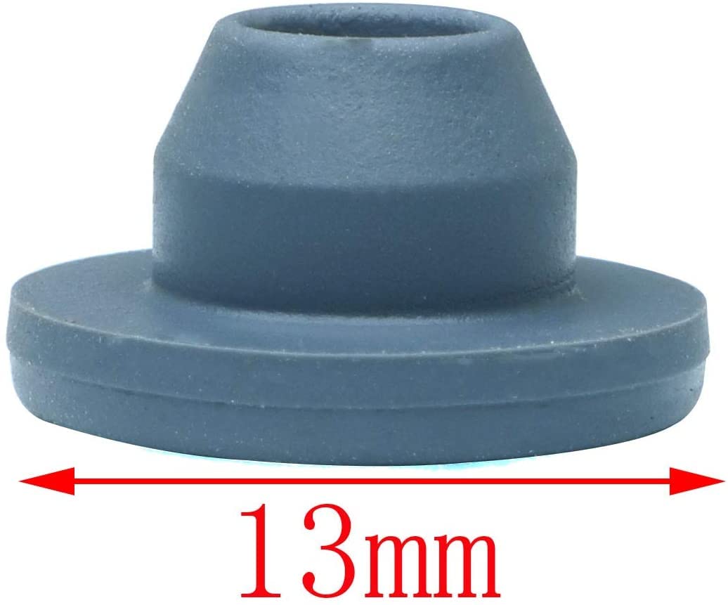 SQXBK Vial Rubber Stopper 100PCS 13mm Butyl Rubber Self Healing Injection Ports Solid Seal for Glass Vial, Liquid Culture Jar