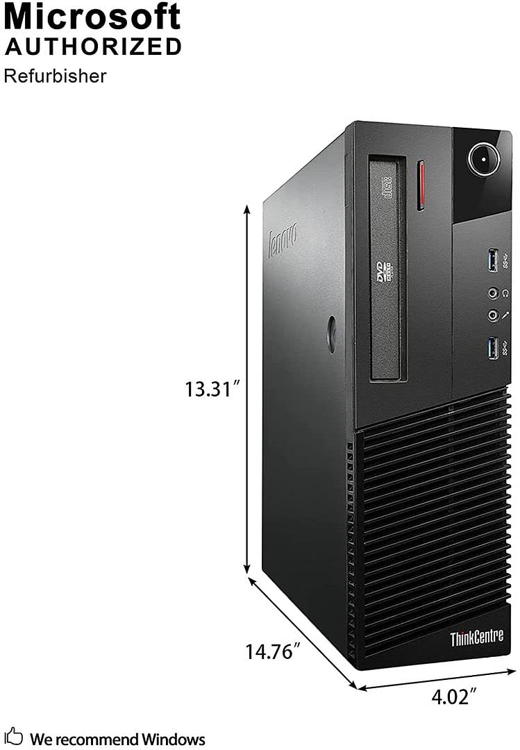 Lenovo ThinkCentre SFF Desktop Computer i7 up to 3.9GHz, 16GB RAM, 2TB HDD, WiFi, Keyboard & Mouse, Windows 10 Pro (Renewed)