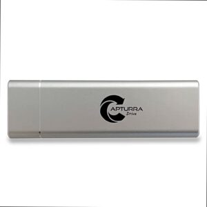 Capturra Drive 128GB External Solid State Drive USB 3.1 with Automated File Backup Software for Windows and Mac