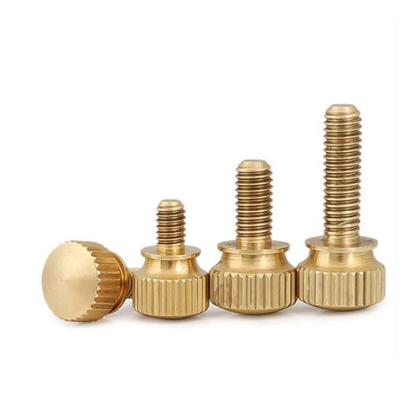 PENGFA Wshao store 2-5PCS M3 M4 M5 M6 Hand Tighten Brass Knurled Screws Copper Twist Knurled bolts Computer Chass Bolt Thumb Screw (Length : 16mm, Size : M5 2pcs)