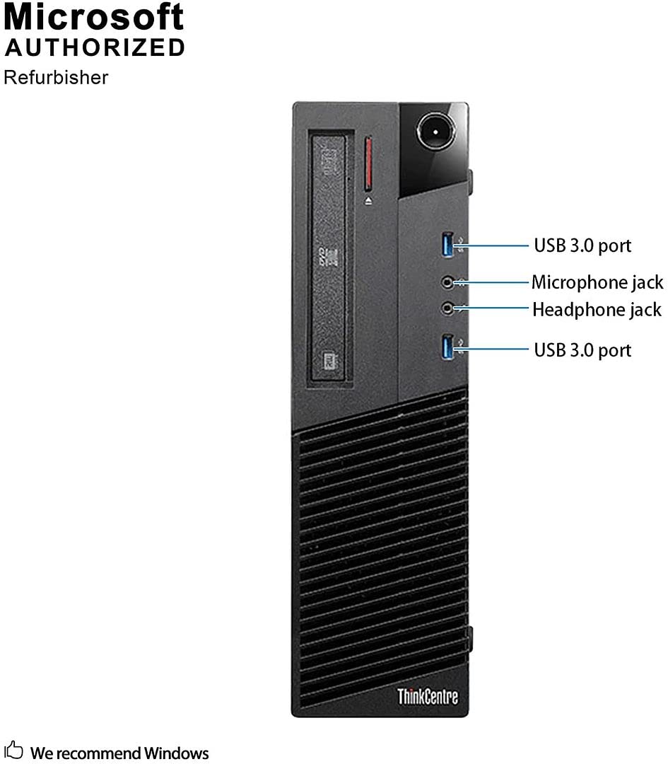 Lenovo ThinkCentre SFF Desktop Computer i7 up to 3.9GHz, 16GB RAM, 2TB HDD, WiFi, Keyboard & Mouse, Windows 10 Pro (Renewed)