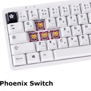 GK GAMAKAY Silent Linear Mechanical Keyboard Switch, 35Pcs/Pack GamaKay Phoenix Switch 3 Pin Pre-lubed Switches for LK67 TK75 CK68 DIY Mechanical Gaming Keyboard (Phoenix Switch)