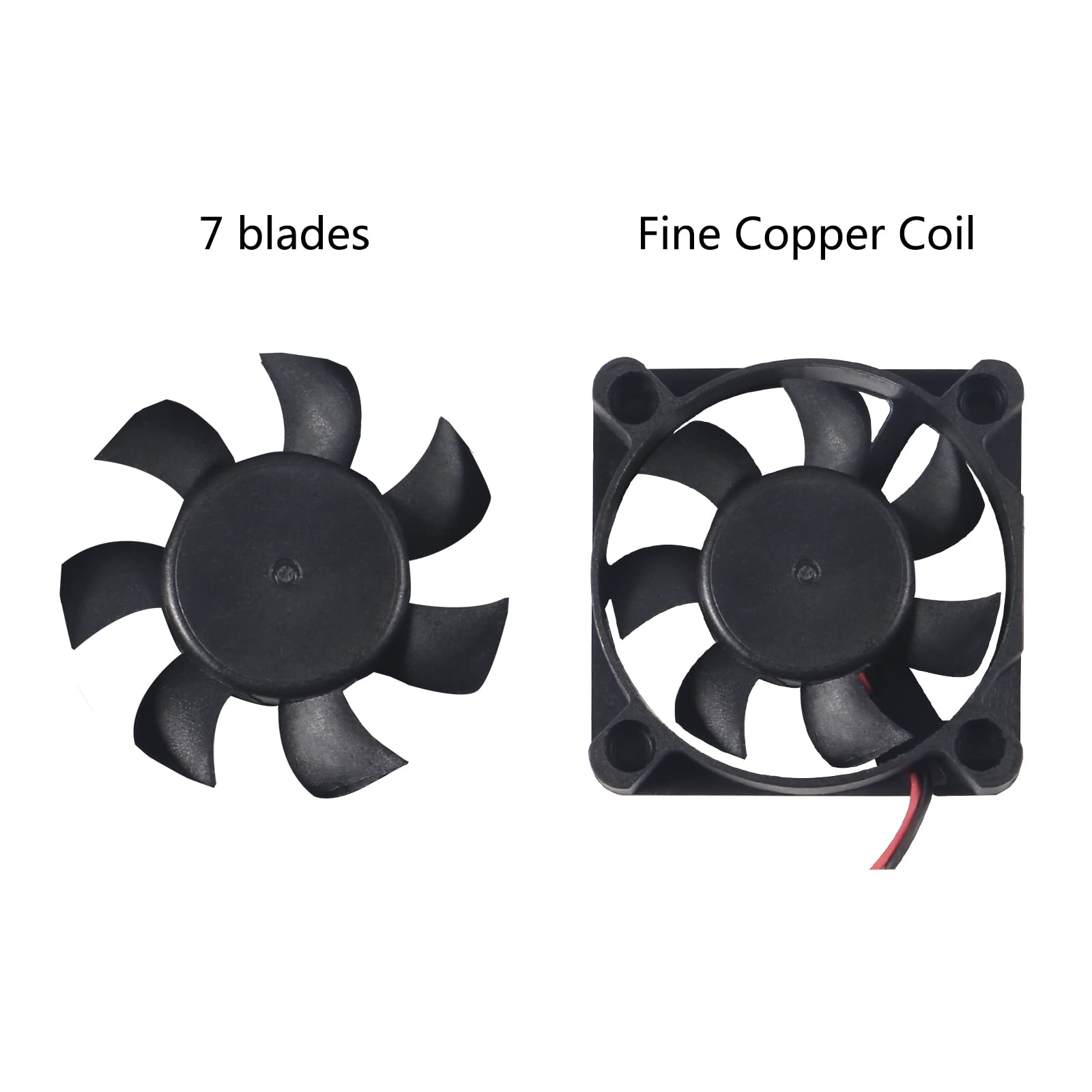 AITIAO 6Pcs 50mm USB Brushless Cooling Fan 50mm x10mm DC 5V Quiet Cooling Fan 5010 Mini Computer Fan for Small Appliances Series Replacement(5010 5V)