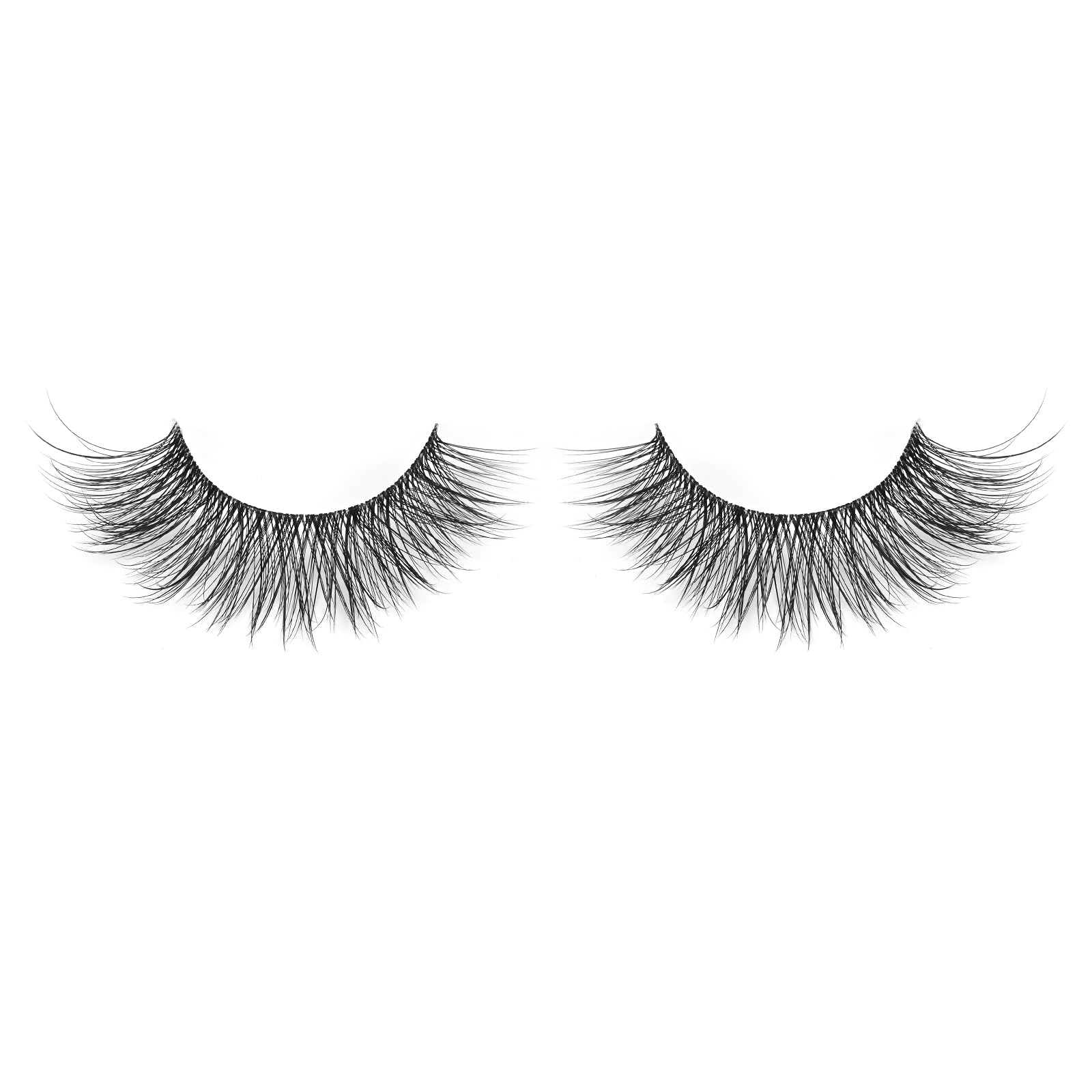 False Eyelashes Fluffy False Lashes Wispy Natural Lashes 3D Faux Mink Lashes 7 Pairs Jiocolor Volume Eye Lashes DJ-20