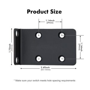 MokerLink 1U Rack Mount Kit Compatible for Cisco 17.3 inch Wide Switches, Compatible CK-300RM-19 rackmount ear