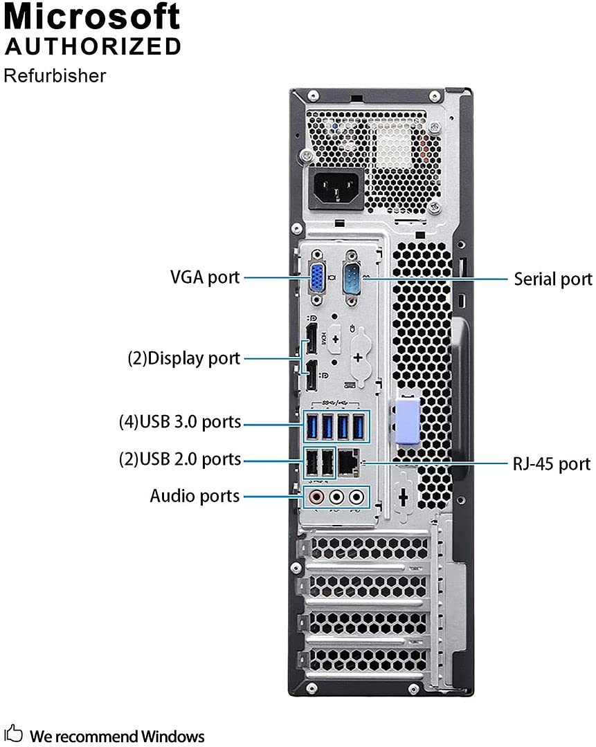 Lenovo ThinkCentre SFF Desktop Computer i7 up to 3.9GHz, 16GB RAM, 2TB HDD, WiFi, Keyboard & Mouse, Windows 10 Pro (Renewed)