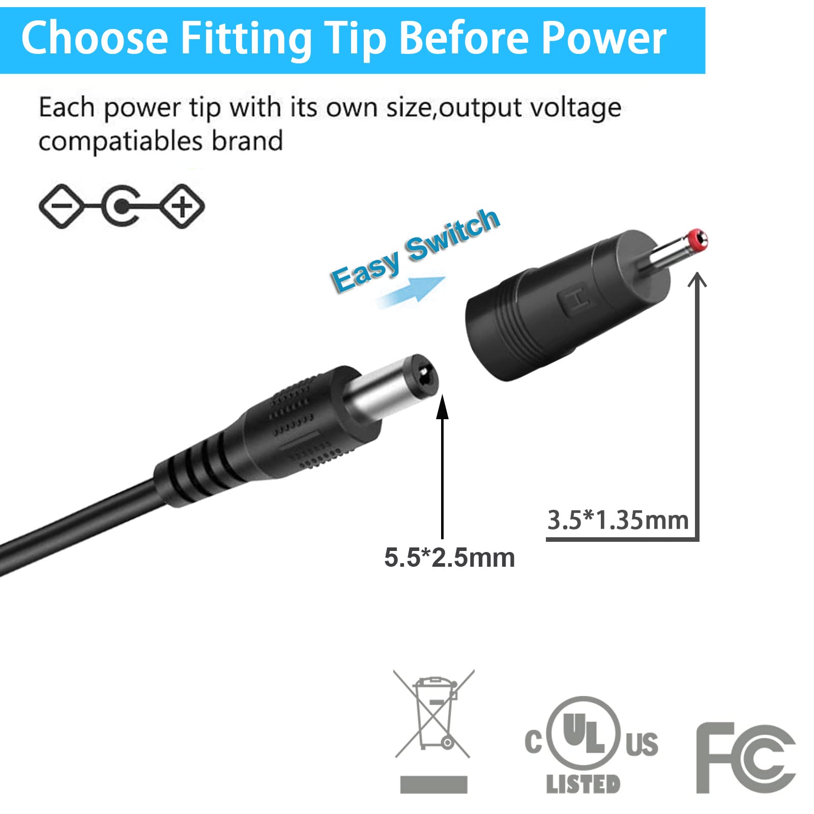 16.8V 2A Charger for Massage Gun, AC 100-240V DC 16.8V 1A 2A Power Supply Adapter for LifePro Sonic, Sonic Mini, Sonic Pro,Fusion X, Sonic Pro,14.4V 14.8V 16.8V 4-String Lithium Battery Pack