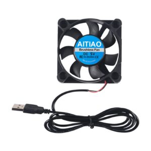 AITIAO 6Pcs 50mm USB Brushless Cooling Fan 50mm x10mm DC 5V Quiet Cooling Fan 5010 Mini Computer Fan for Small Appliances Series Replacement(5010 5V)