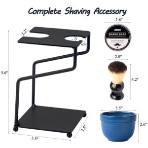 dgudgu Shaving Brush And Bowl Straight Razor Shaving Kit Shaving Bowl And Brush Set Shaving Brush Kit Shaving Cream Bowl Shaving Mug And Brush Set For Men Contain Cup,Brush,Razor Stand,Soap