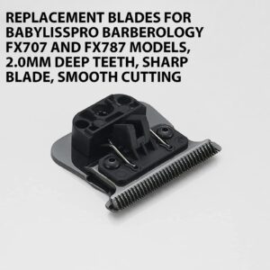 Replacement Blades DLC 2.0 Compatible with BaBylissPRO Barberology FX726 and FX787 Trimmer, Replacement T Blades for Outlining Hair Trimmer