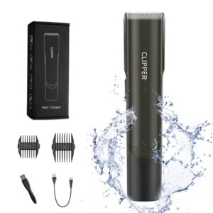 hair clippers for men, automatic vacuum professional cordless hair clippers, waterproof & usb rechargeable hair cutting kit hair trimmer with magnetic storage bin