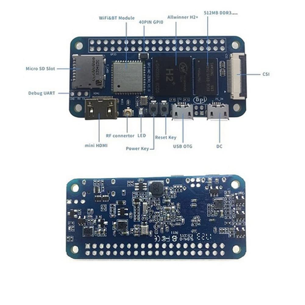 acrosser New for Banana Pi M2 Zero Allwinner H3 CPU Open Source SBC Hardware Platform 1080P HD Video Output, blue (500234408)