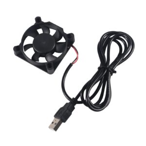 AITIAO 6Pcs 50mm USB Brushless Cooling Fan 50mm x10mm DC 5V Quiet Cooling Fan 5010 Mini Computer Fan for Small Appliances Series Replacement(5010 5V)