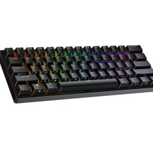 Ranked S60 Supernova 60% Form Factor | Hot Swappable Mechanical Gaming Keyboard | 61 Keys Multi Color RGB LED Backlit for PC/Mac Gamer (Black, Gateron Optical Brown)