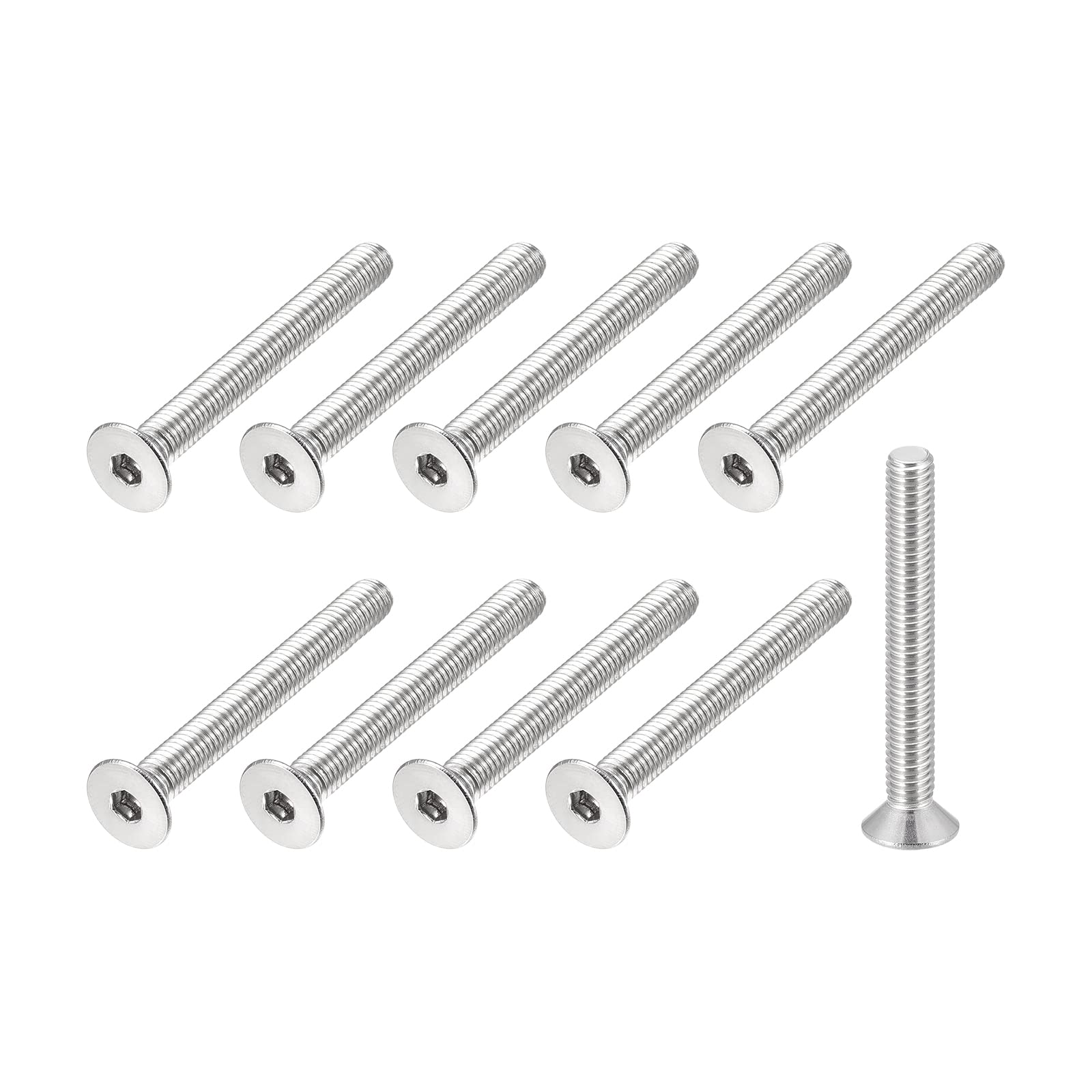 METALLIXITY Flat Head Countersunk Machine Screws, (M3x25mm) 30Pcs, 304 Stainless Steel Socket Head Cap Screws - for Machinery, Furniture, DIY