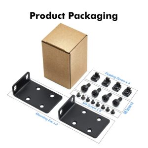 MokerLink 1U Rack Mount Kit Compatible for Cisco 17.3 inch Wide Switches, Compatible CK-300RM-19 rackmount ear