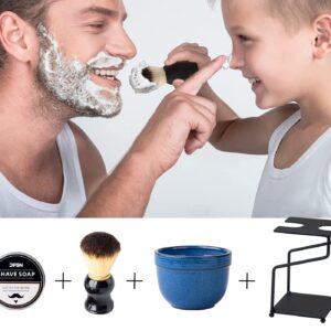 dgudgu Shaving Brush And Bowl Straight Razor Shaving Kit Shaving Bowl And Brush Set Shaving Brush Kit Shaving Cream Bowl Shaving Mug And Brush Set For Men Contain Cup,Brush,Razor Stand,Soap