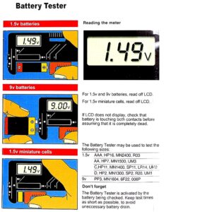 AMZQWE Battery Testers,Universal Digital Battery Tester for AAA,AA,C,D,9V,1.5V,3.7V Small Button Cell,Battery Tester Volt Checker for All Household Batteries, Black