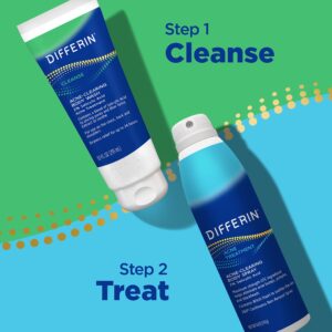 Differin Acne Body Wash by the makers of Differin Gel, Acne Treatment Cleanser with Salicylic Acid, Cream to Lather Formula for Back, Chest, Shoulders, 10 Oz.