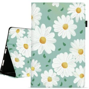 Binguowang Case for Samsung Galaxy Tab A8 10.5 2022 (SM-X200 / SM-X205 / SM-X207) Auto Sleep/Wake with Elastic Band Multi-Angle Viewing Protective PU Leather Slim Flip Folio Stand Cover. (Daisy)