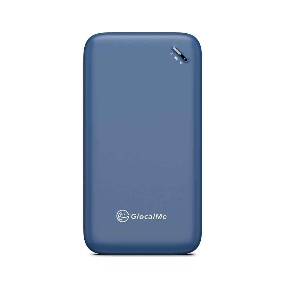 GlocalMe UPP 4G LTE Portable WiFi Hotspot Device for Travel, Pocket WiFi Mobile Hotspot Device with Global 1GB Data, Available in Over 200 Countries, No Contract Or SIM Card Required (Blue)