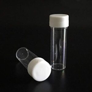 12Pcs 25ml Plastic Vial Tube with Screw Caps Test Tubes Sample Vial Storage Containers for Lab Scientific Experiments