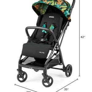 Peg Perego Selfie – Self-Folding, Light Weight, Compact Stroller – Compatible with All Primo Viaggio 4-35 Infant Car Seats - Made in Italy - Jaguars (Black)