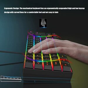 Gaming Keyboard, USB Keyboard 5 Levels RGB Light Ergonomic Design for Office